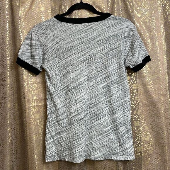 PINK Victorias Secret marled Heather gray Holla Daze sequin ringer t-shirt, XS - Picture 5 of 6